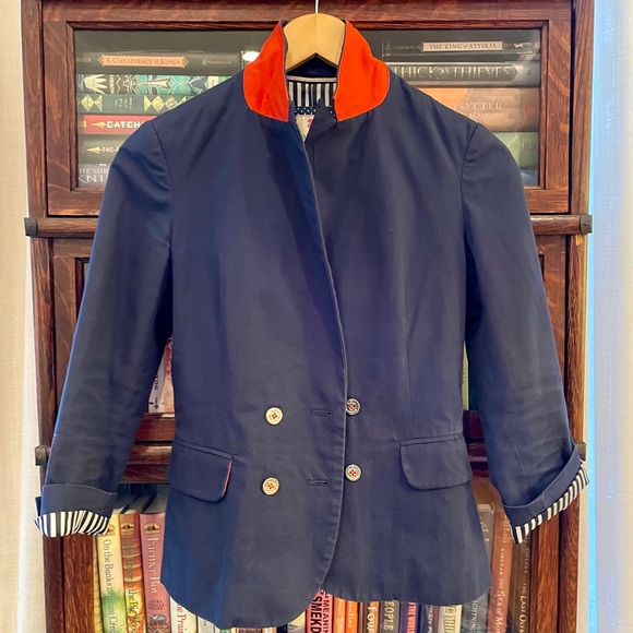 Super cute Tommy Hilfiger Navy Double-Breasted Blazer 🧥 - Picture 1 of 8